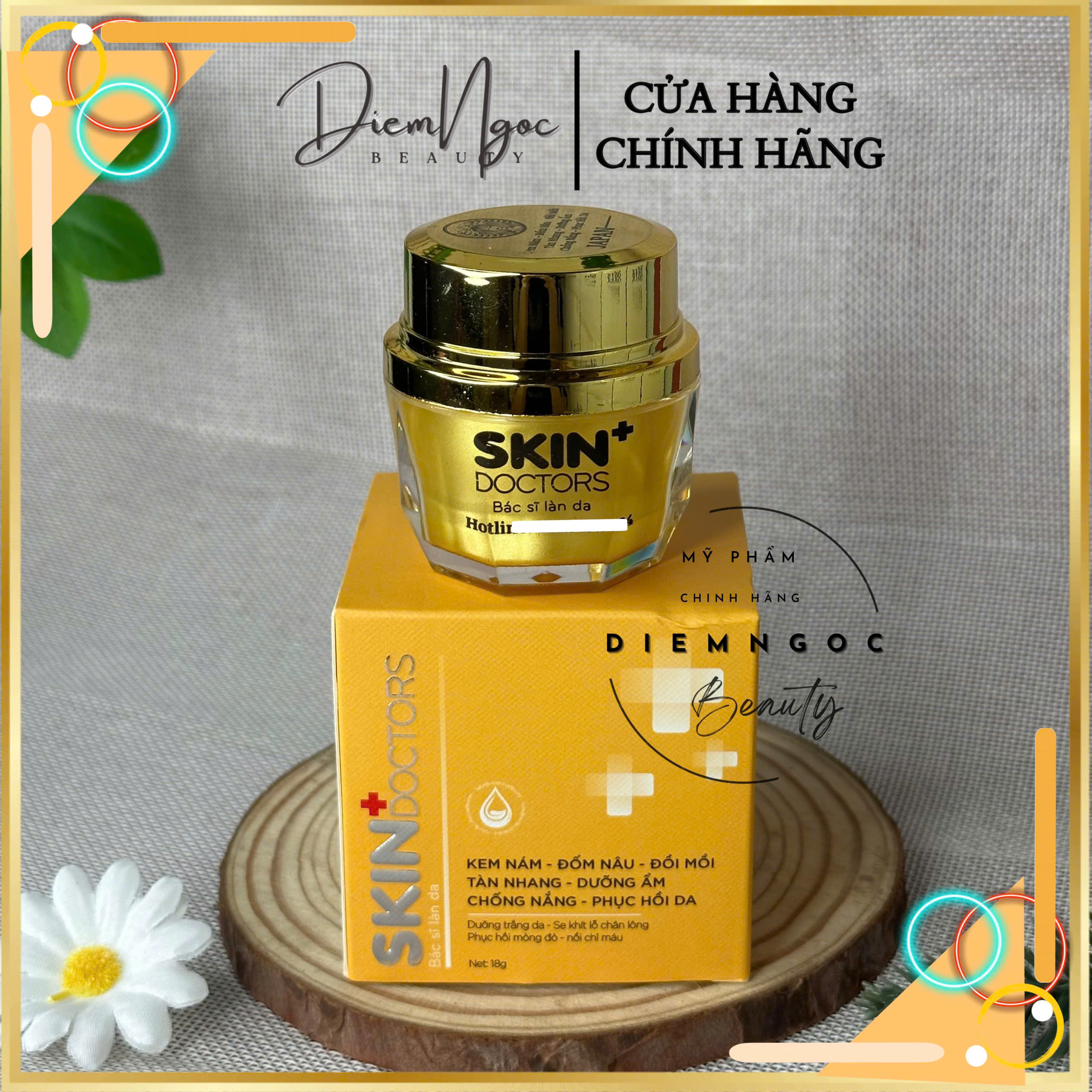 Kem Skin Doctors Nhật Bản Ngừa Nám, Tàn Nhang, Đồi Mồi, Đốm Nâu, Dưỡng Ẩm, Chống Nắng, Phục Hồi Da 18g