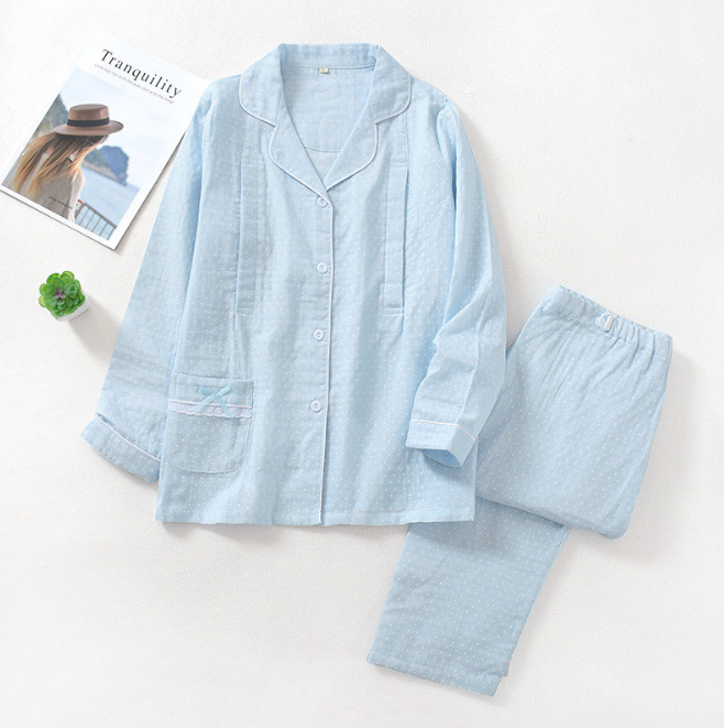 Bộ Đồ Bầu Và Sau Sinh Dài Tay AZuno AZ2820 Mặc Nhà Có Thiết Kế Cho COn Bú Chất Vải Xô Nhật Thoáng Mát