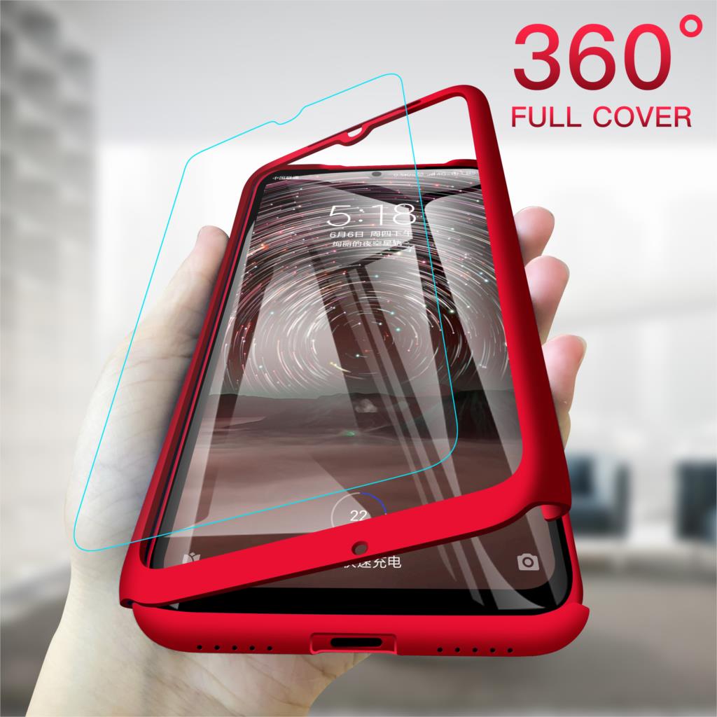 Case For iPhone 5 5s 6 6s 7 8 Plus 11 12 13 Mini Pro XR X Xs Max 360 Full Body Protective Case Hybrid PC Hard +Tempered Glass