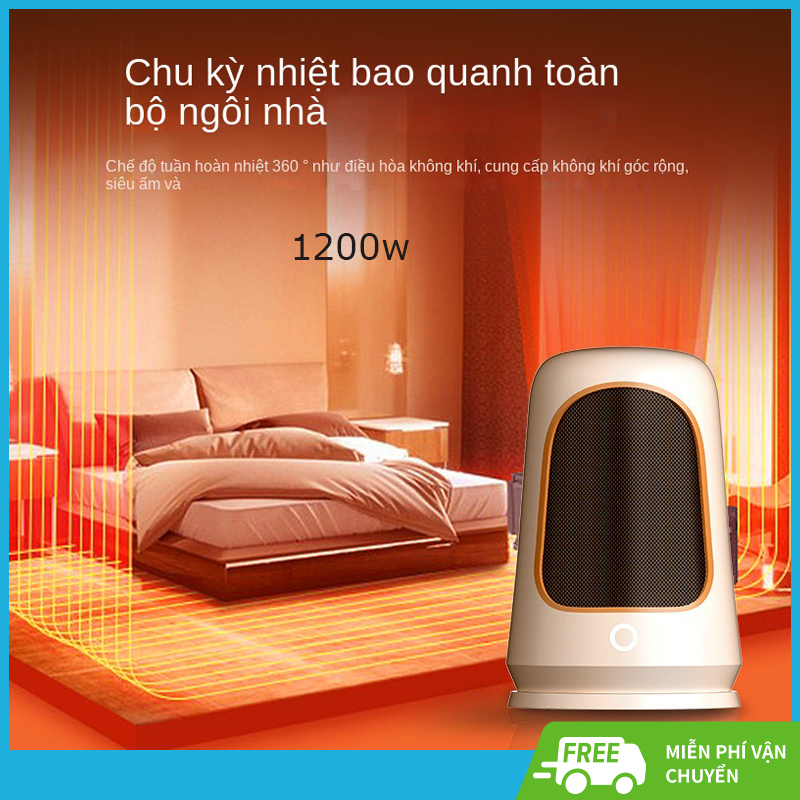 Quạt sưởi ấm mùa đông, Máy sưởi mini 1200w Máy sưởi để bàn máy sưởi mini PTC sưởi ấm điện sưởi ấm gia đình công suất cao quy định châu Âu bánh răng thứ 2