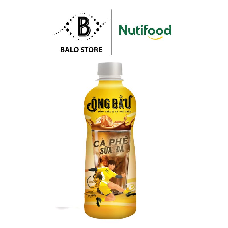 [FLASH SALE] Chai cà phê sữa đá uống liền Ông Bầu OB180LAF Chai 180ml – Thương hiệu NUTIFOOD – BALO STORE