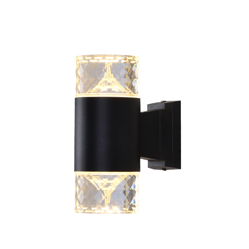 Đèn led pha lê 2 đầu trang trí cột tường hành lang cầu thang trong nhà ngoài trời chống nước 3001/3002
