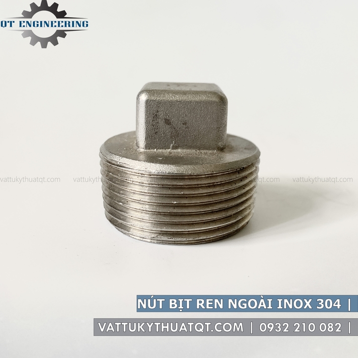 Nút Bịt Ren Ngoài Inox 304 | DN8,10,15,20,25,32 | VATTUKYTHUATQT.COM