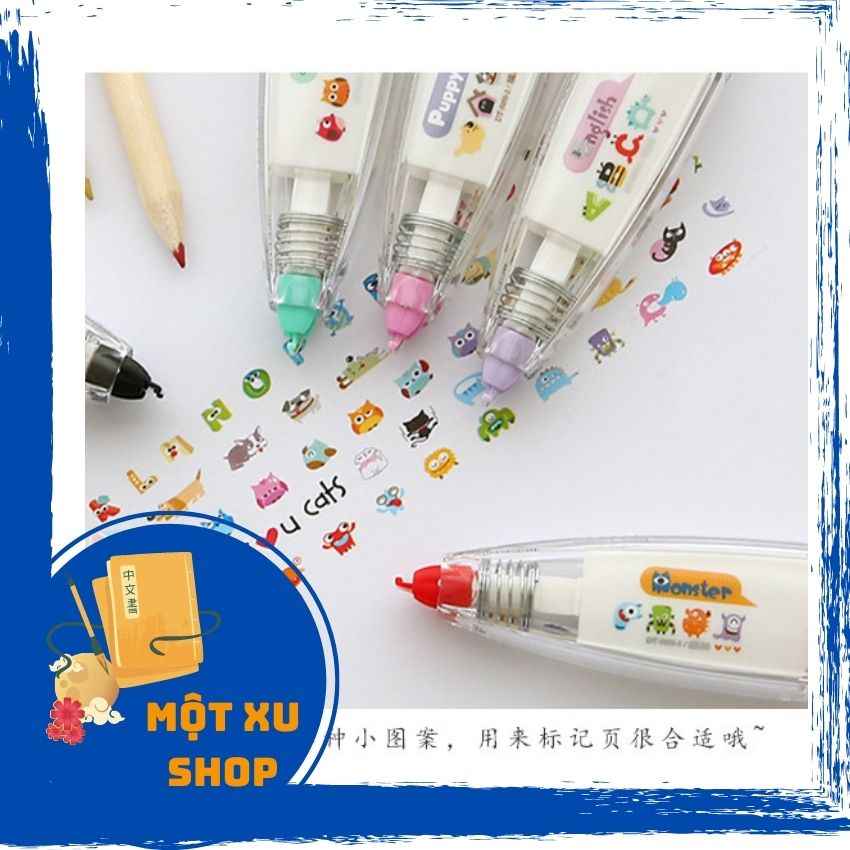 Bút xóa, Bút trang trí nhiều hình ảnh hoạt hình nhiều hình bút hottrend motxushop but11