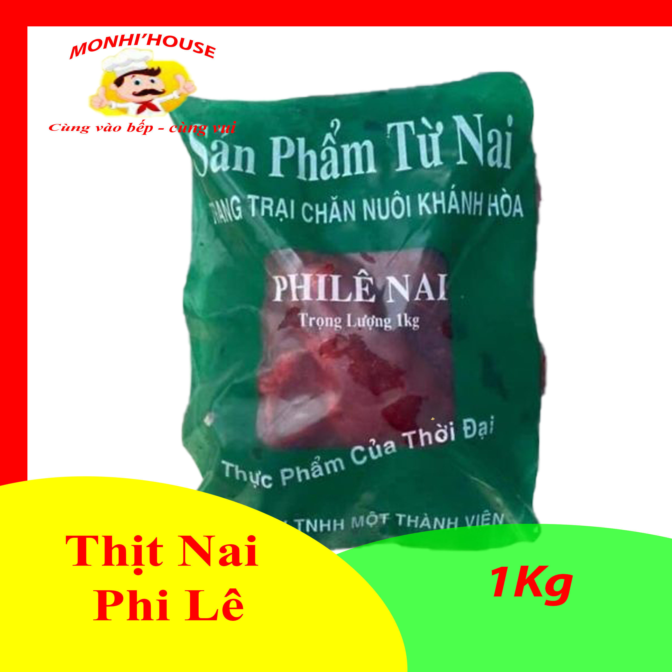 1kg thịt nai file mềm , ngon