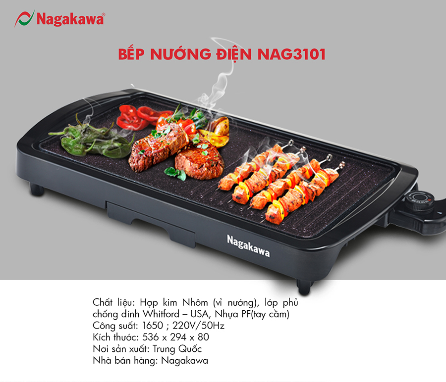 Bếp nướng điện nagakawa nag3101