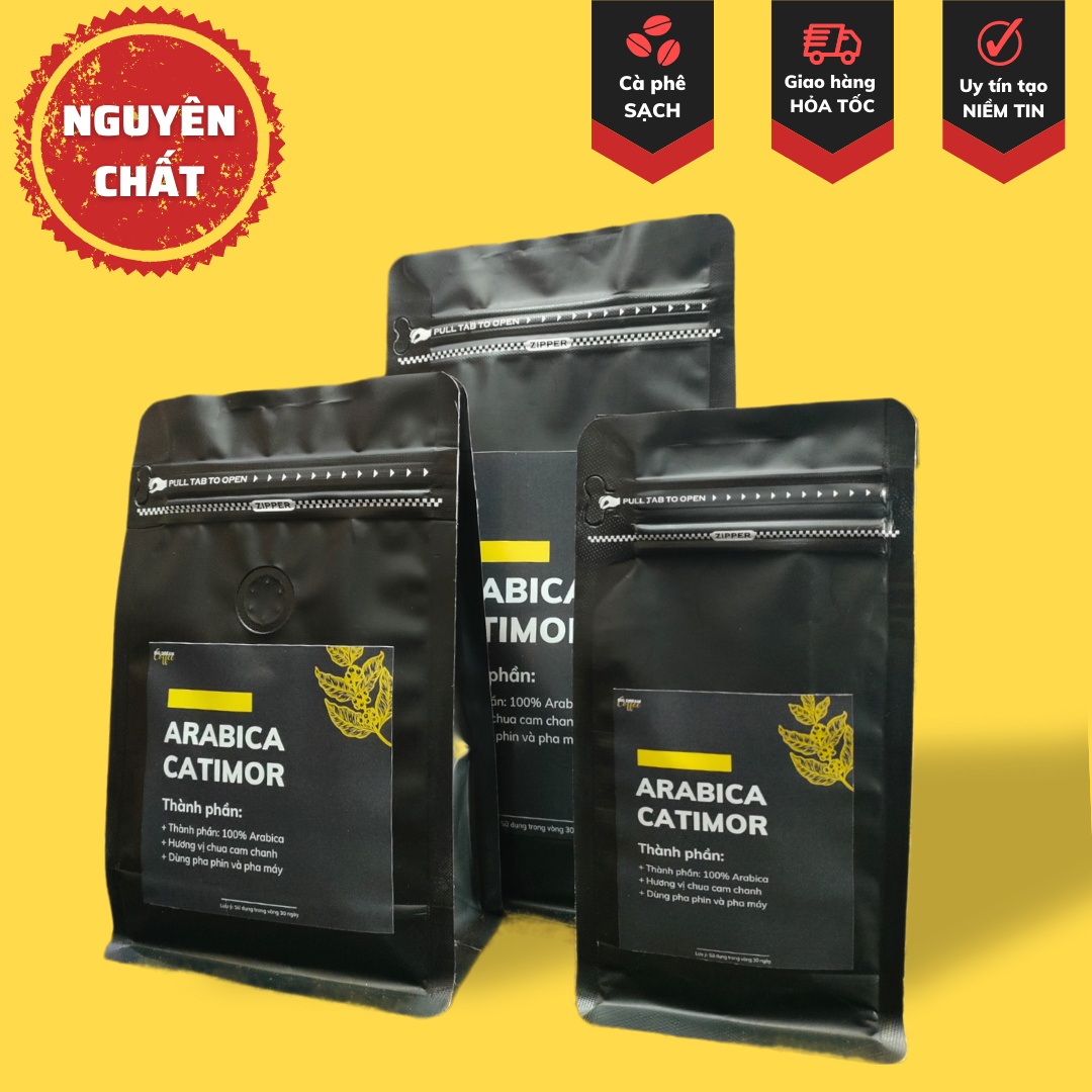 [NGUYÊN CHẤT]Cà phê rang xay ARABICA CATIMOR 250g cafe nguyên chất hương vị chua thanh đắng nhẹ tinh tế cafe Việt - Big Dream Coffee