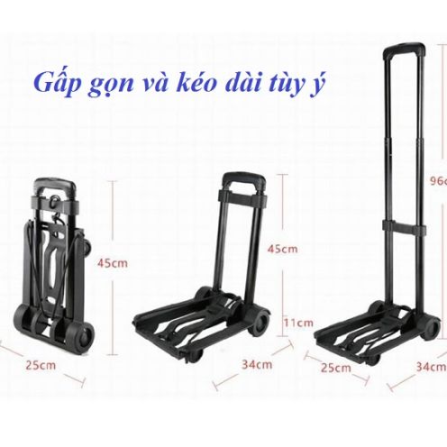 Xe kéo hàng đa năng gấp gọn cao cấp tải trọng 40kg PNS256