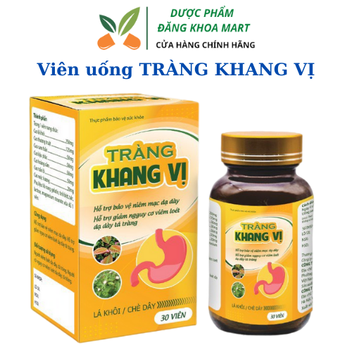Viên uống Tràng Khang Vị hỗ trợ giảm co thắt đại tràng, viêm đại tràng, bảo vệ niêm mạc dạ dày, giảm viêm loét dạ dày - lọ 30 viên