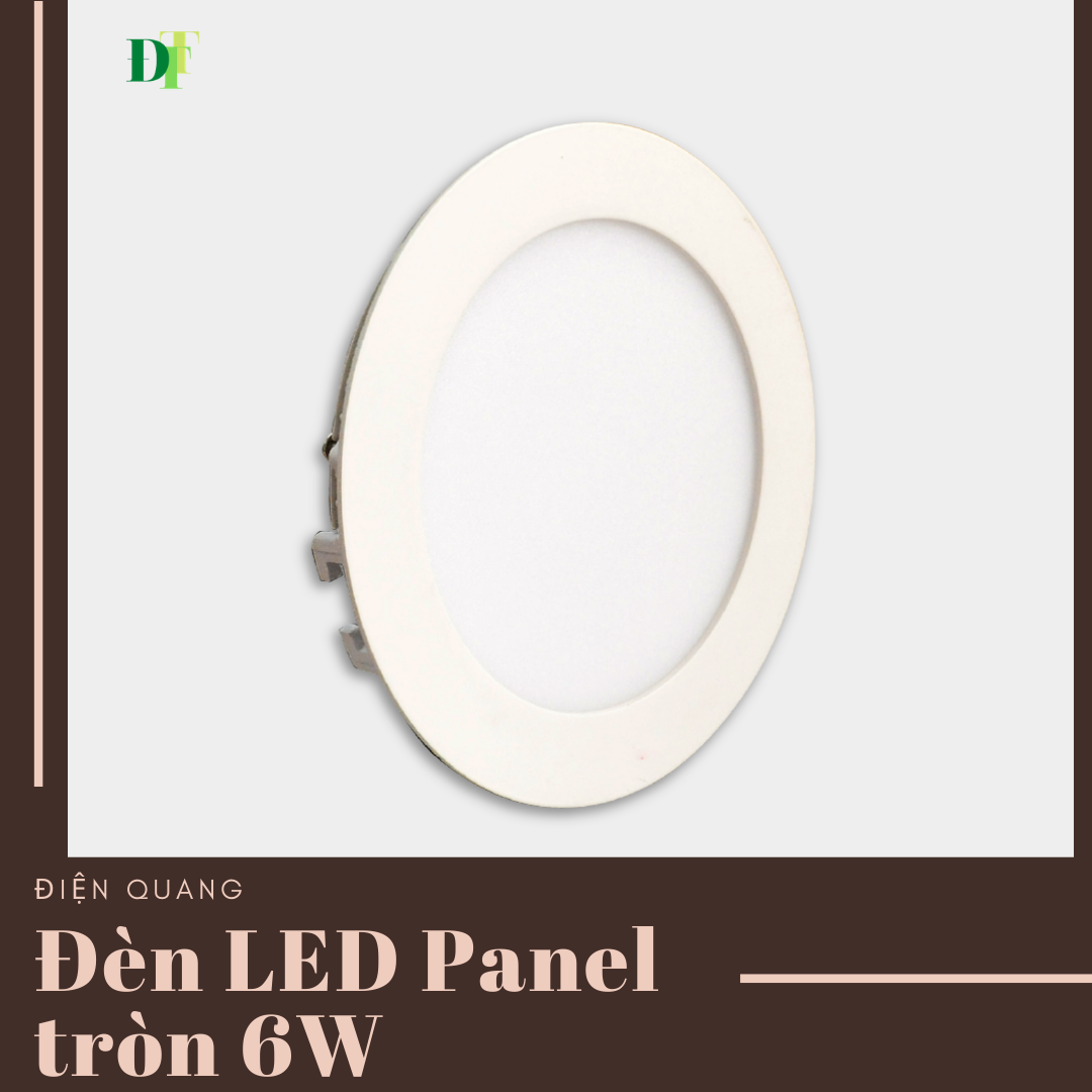 Bộ đèn led panel tròn điện quang 6w - đq ledpn04 06 120