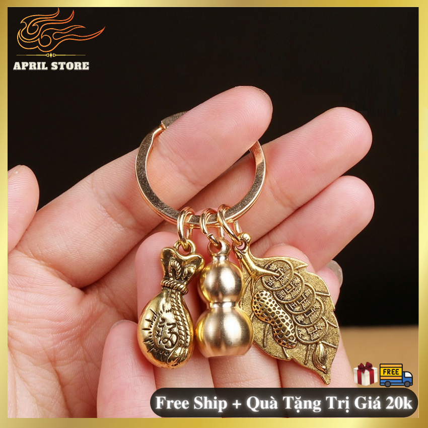 [ĐồngThau] Rắn Bầu Túi Tiền - 12 Con Giáp  - Móc khóa An Toàn Bùa Hộ Mệnh Mặt Dây Chuyền - Túi Tiền May Mắn