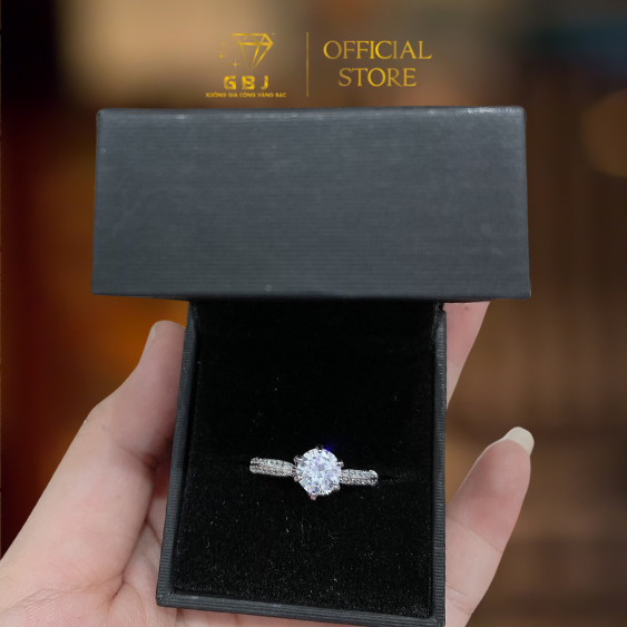 Nhẫn Viền Đôi 6 Chấu C01 M.O.I 6li3 Freesize (16-20) Chuẩn Bạc 925 - GBJ48698 - Gia Bảo Jewelry