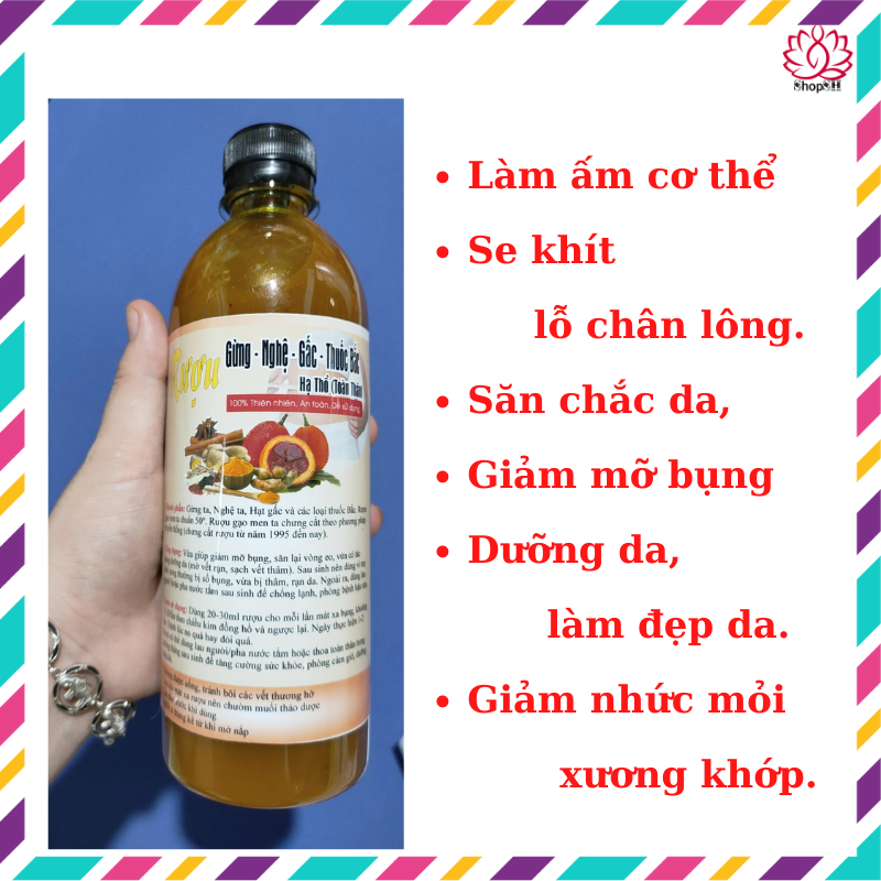 Cốt gừng nghệ hạ thổ- 500ml -hạ thổ 3 tháng 10 ngày