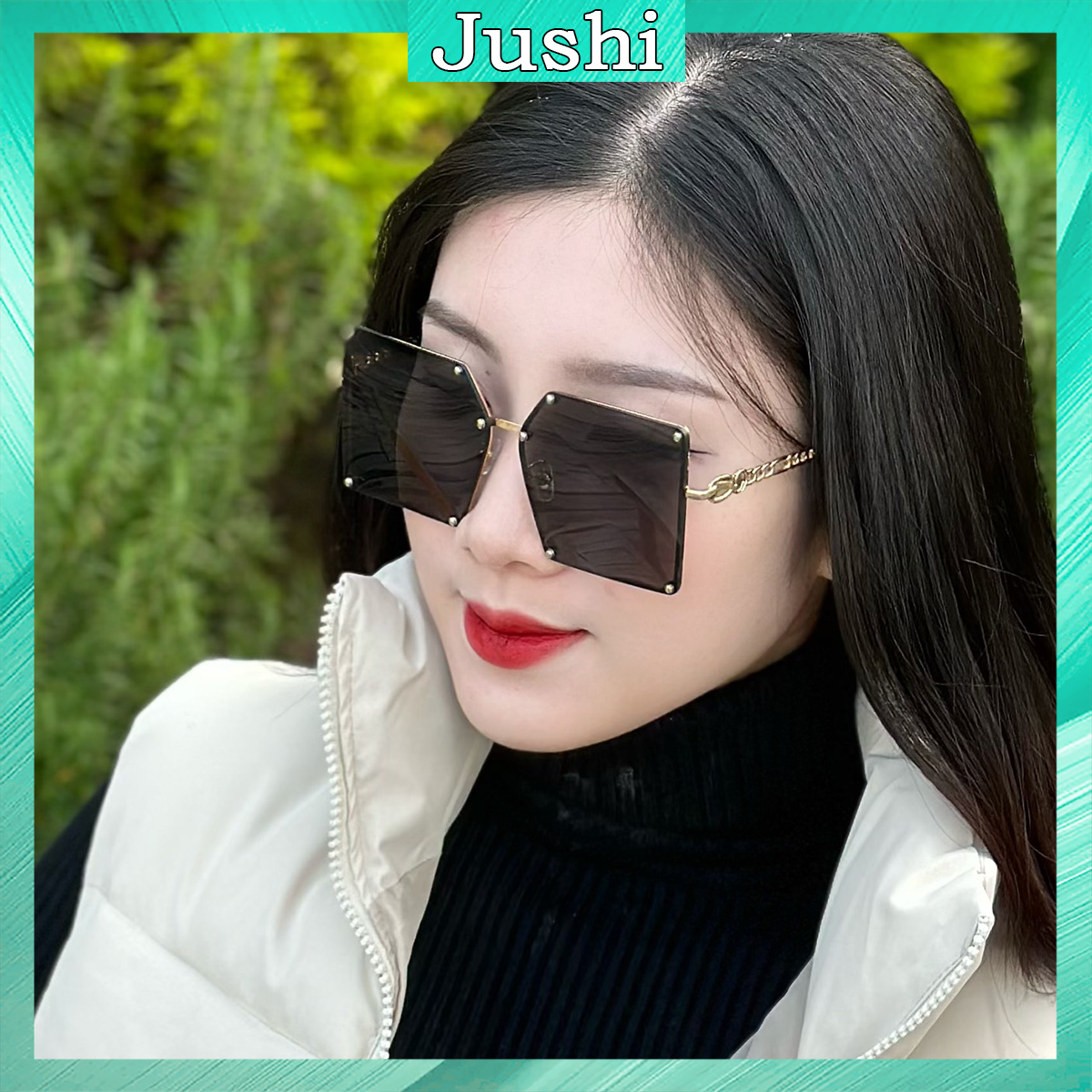 Kính mát nữ thời trang 2024 mắt kính mát nữ đẹp hàng hiệu cao cấp sanh chảnh đi xe máy, du lịch chống tia uv màu đen nâu tím_ms42