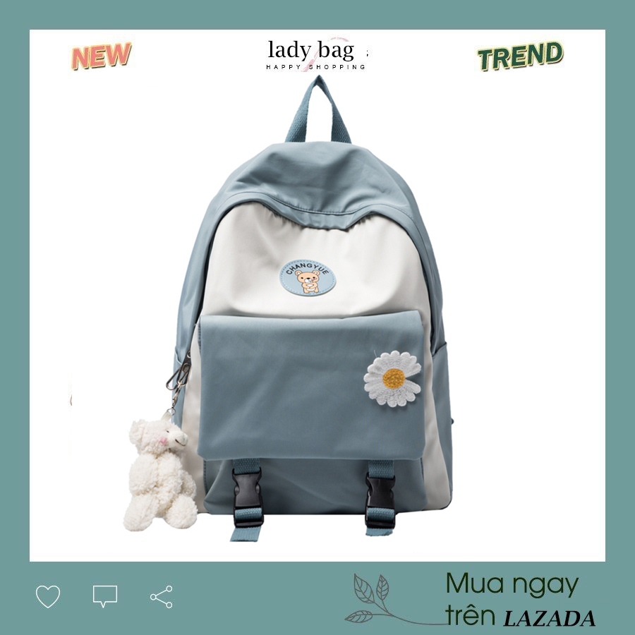 Balo ulzzang nữ Hàn Quốc, Balo nữ đi học chống nước - LAYDY BAG