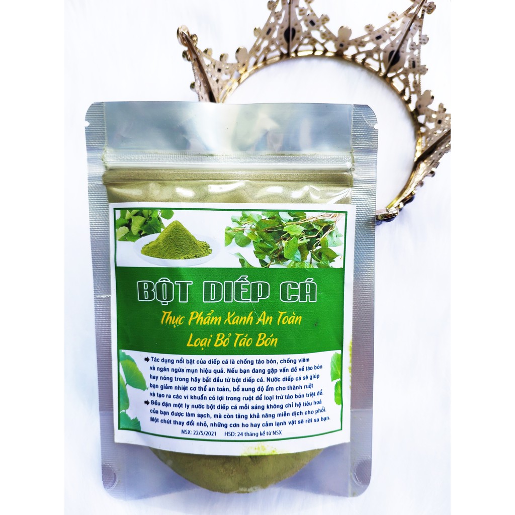 Bột Diếp Cá Sấy lạnh, bột diếp cá nguyên chất có lợi cho tiêu hóa - 100gr