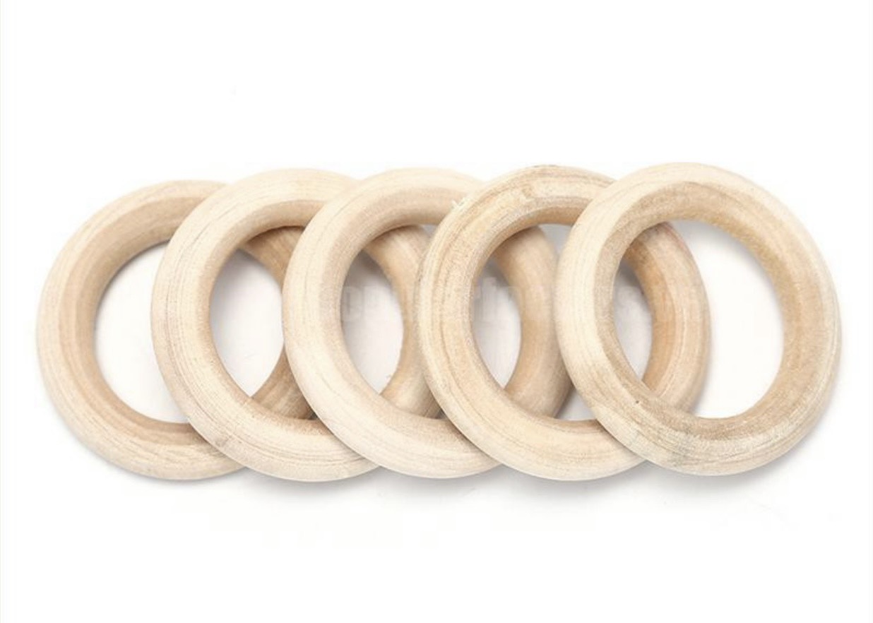 5 cái lục lạc gỗ trơn