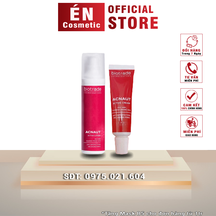 Chấm Mụn Biotrade Acnaut Active Cream Và Biotrade Acnaut Active Lotion Hỗ Trợ Giảm Mụn Kiểm Soát Dầu
