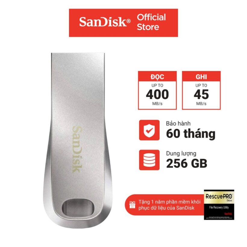 USB 3.2 SanDisk Ultra Luxe CZ74 32GB - 64GB - 128GB - 256GB 400MB/s