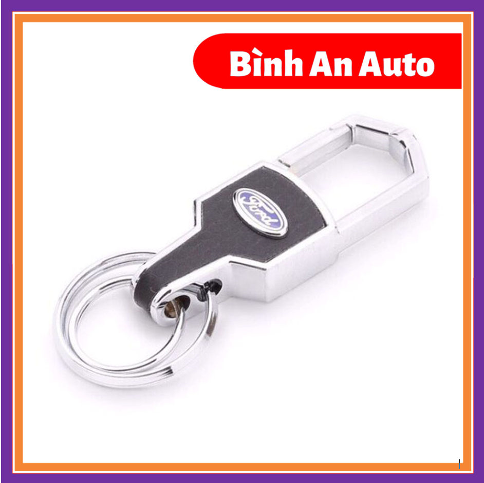 FORD - Móc chìa khóa ô tô da cao cấp logo hãng Ford