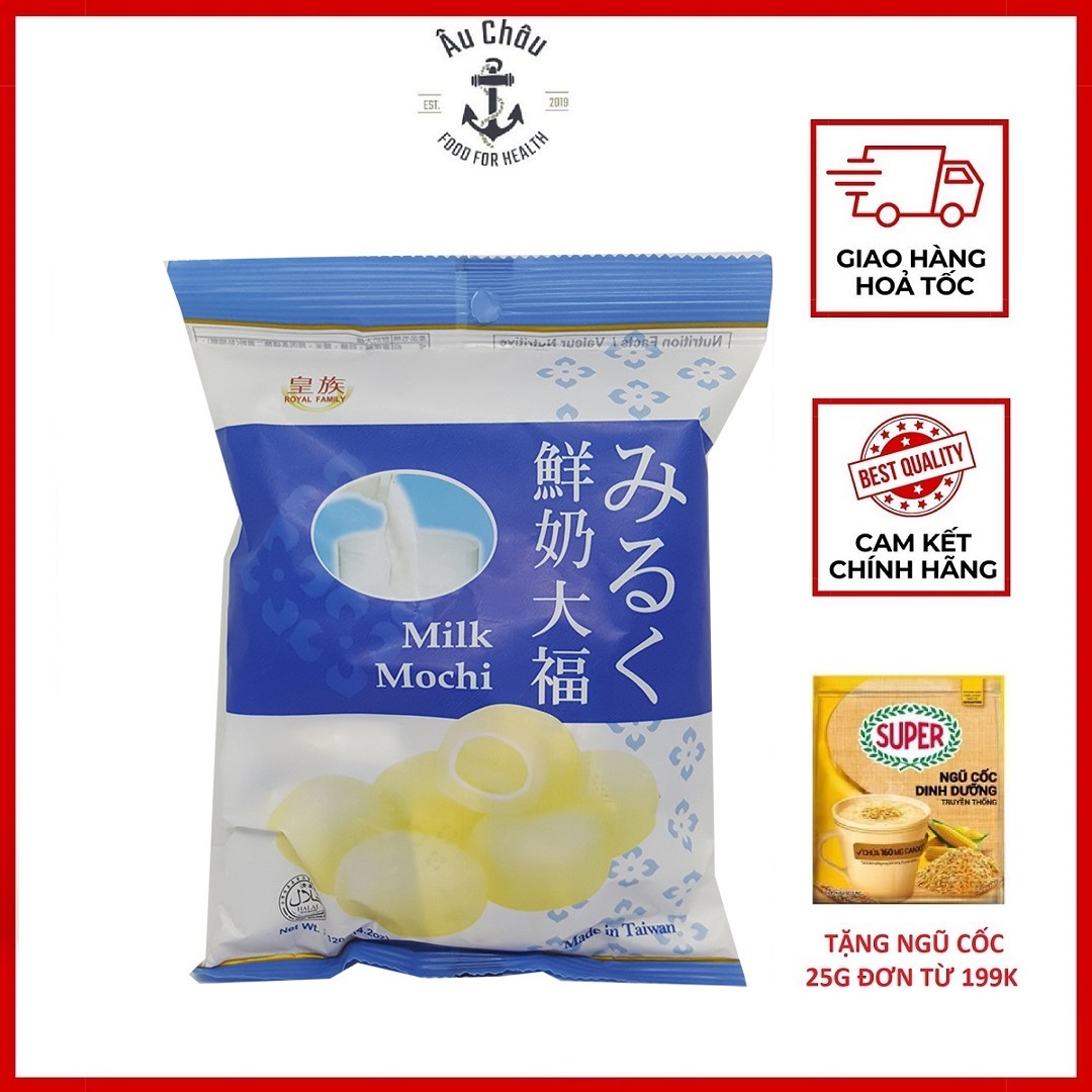 Bánh mochi sữa Đài Loan kem lạnh Royal Family sweet dẻo ngon ít calo 120g 9 bánh
