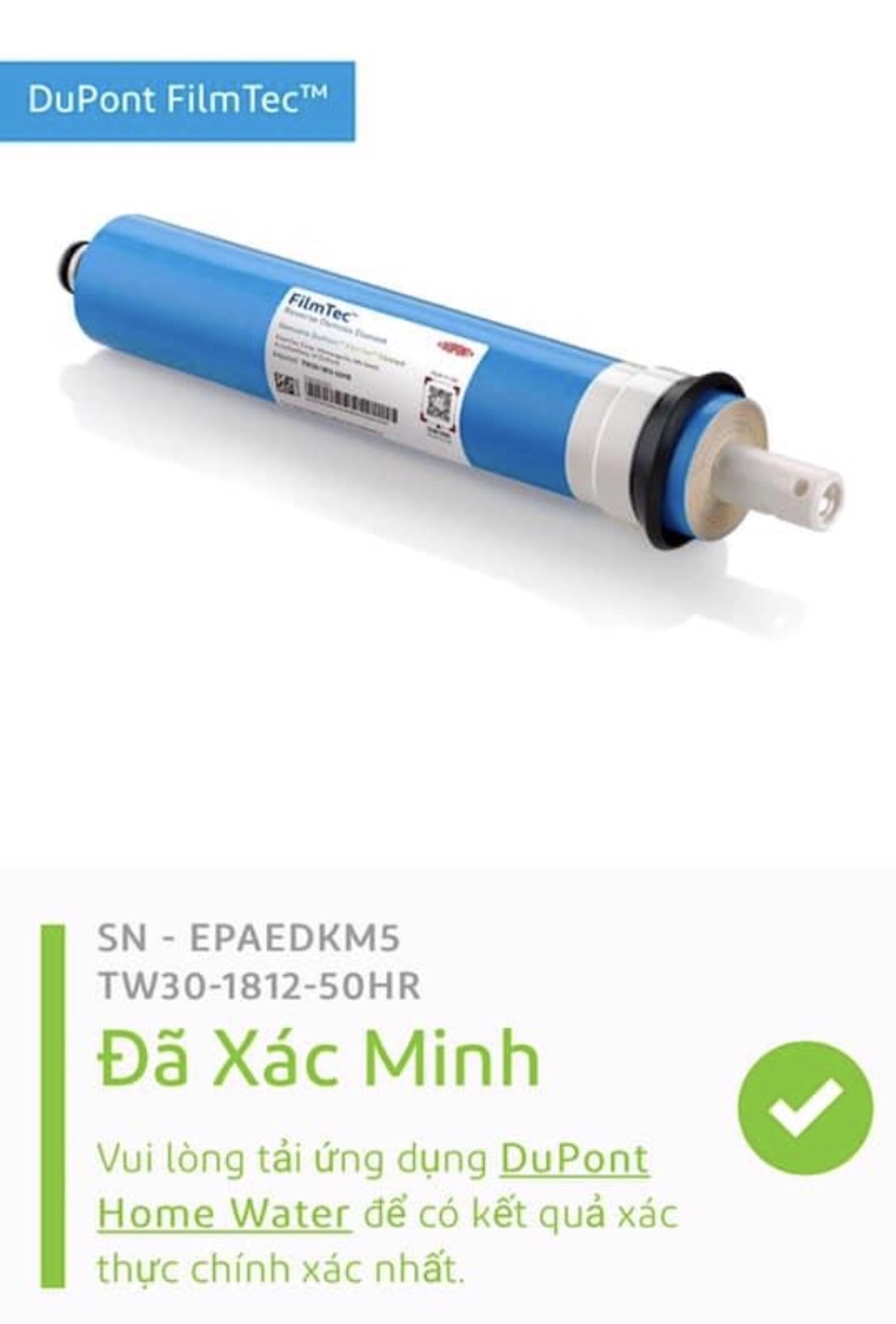 MÀNG RO DOW FILMTEC 50G TEM MỚI ĐẢM BẢO HÀNG CHÍNH HÃNG, MÀNG DUPONT 50