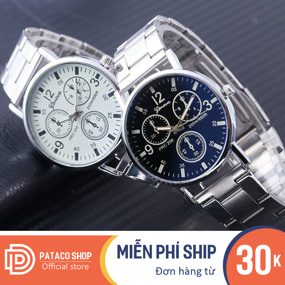 Đồng hồ thời trang nam nữ Geneva G178 mặt máy mỏng chạy 3 kim dây hợp kim cao cấp