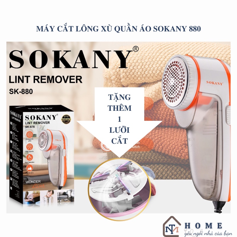 Máy cắt lông xù mini SOKANY SK877 , Máy cắt lông xù quần áo siêu tiện lợi