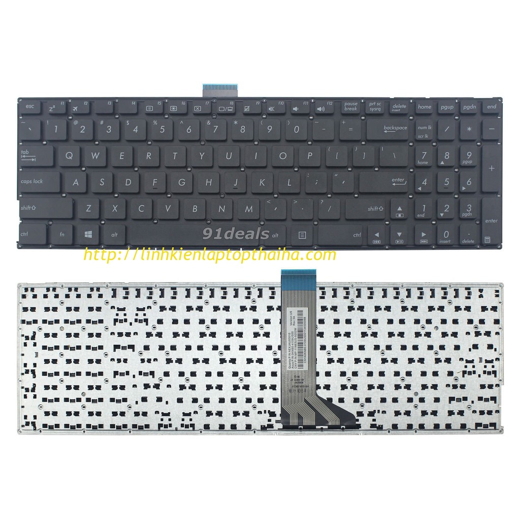 Bàn phím laptop asus k501 k501l k501lb k501lx fl5500 fl5500l keyboard k501lx bh 12 tháng