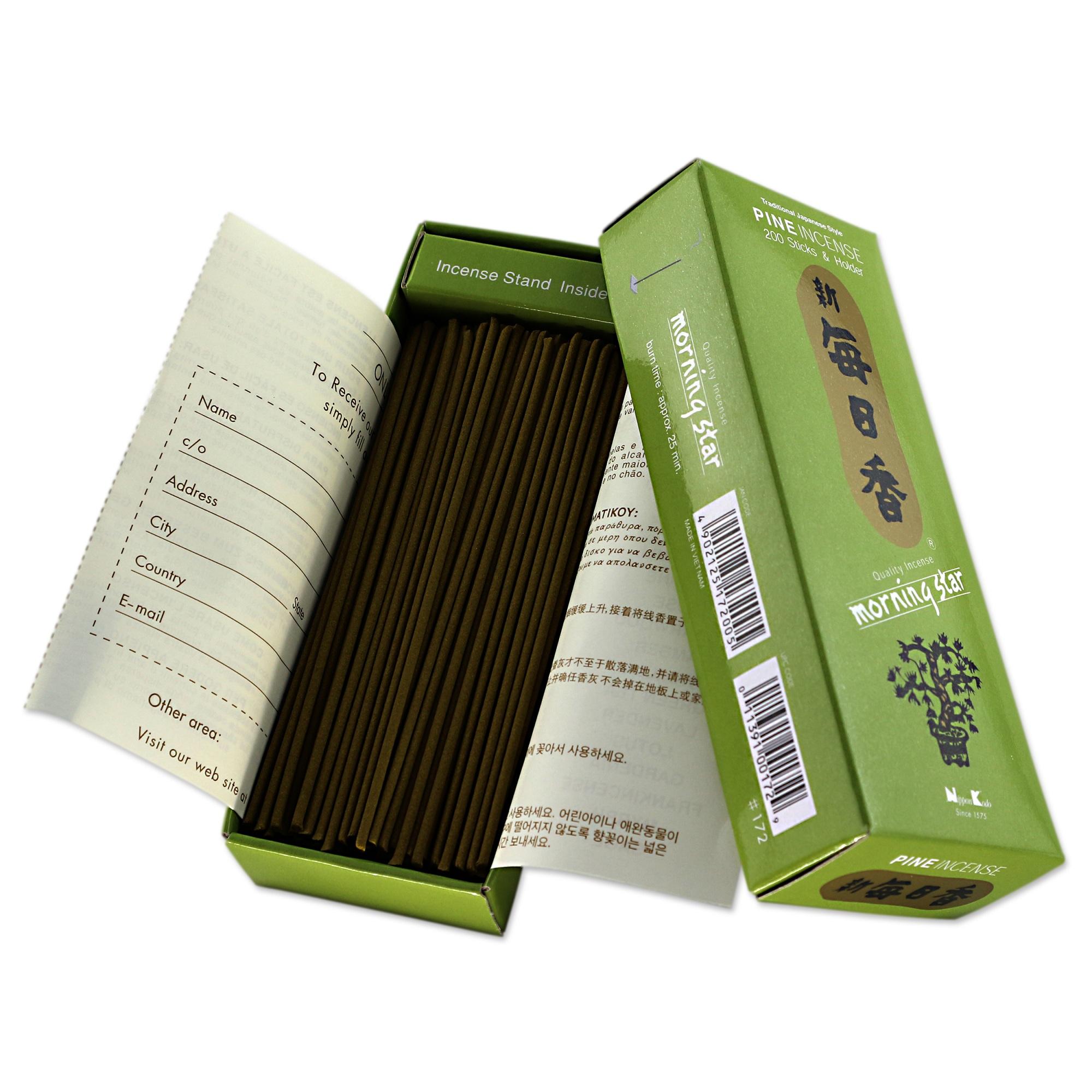 Nhang thơm Nhật Bản Morning Star (200 que) - Gỗ thông - Nippon Kodo