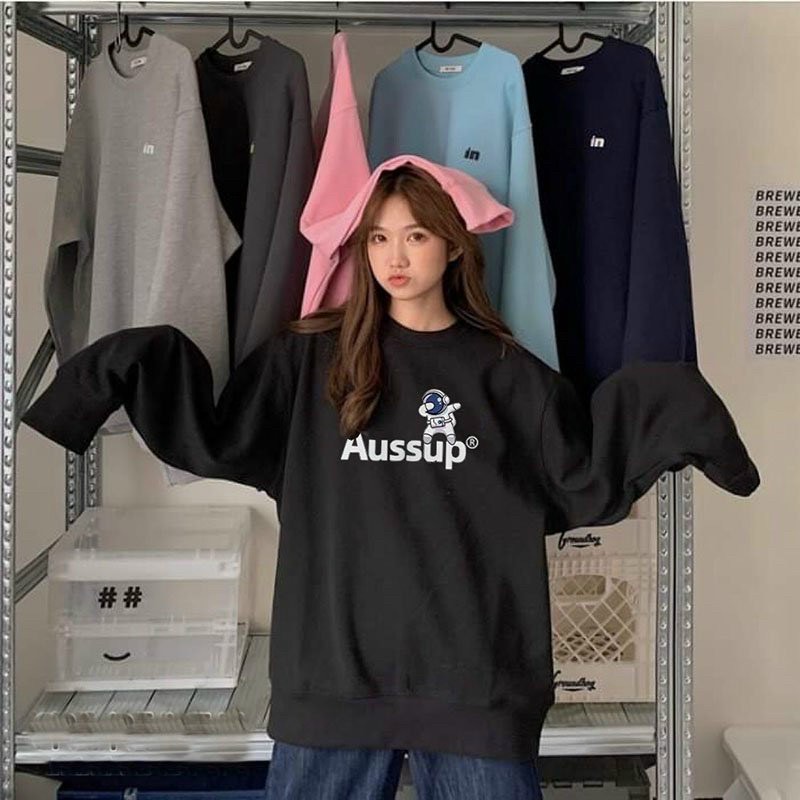Áo Khoác Sweater Nam Nữ Hàng Chuẩn Cực Đẹp In Hình Phi Hành Gia Luna Fashion