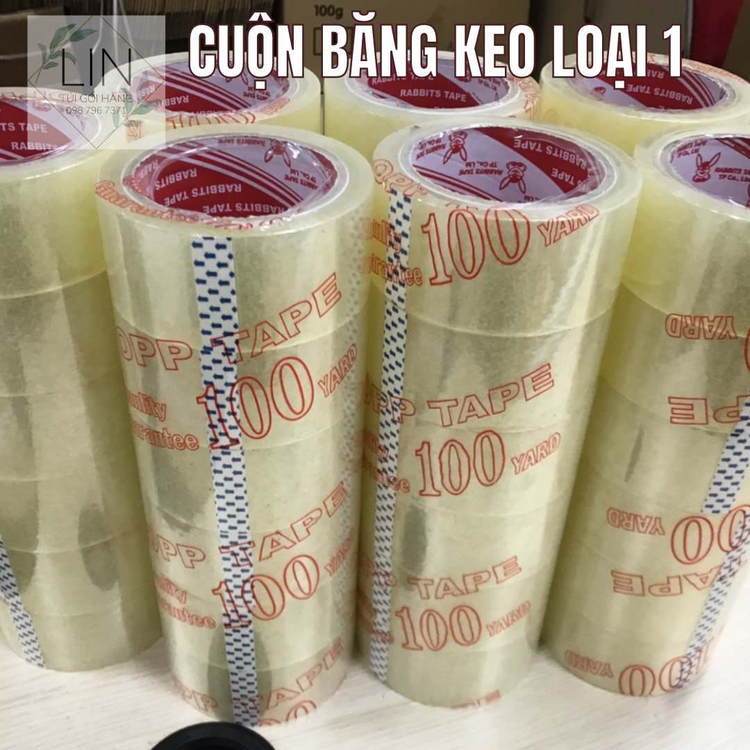 1 cuộn băng keo trong 100ya - băng keo đóng gói hàng hóa tiện lợi, nhanh chóng