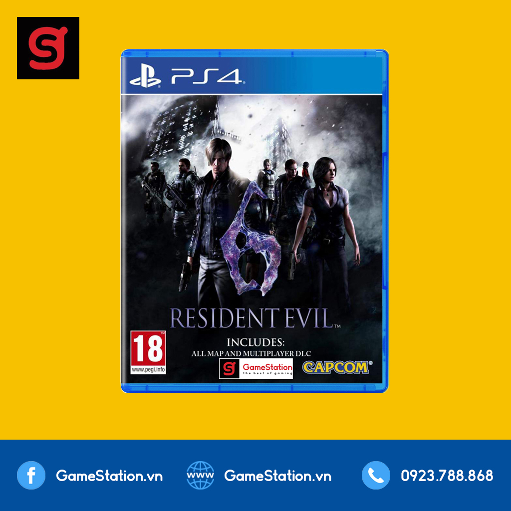 Đĩa game ps4: resident evil 6 - hệ eu