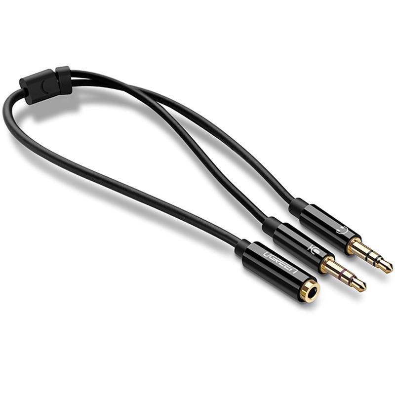 Cáp gộp audio 3.5mm 2 vào 1 ra ugreen 20898 chính hãng