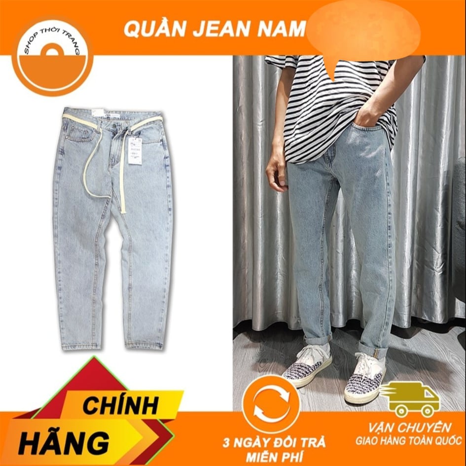 [HCM]( Kèm dây) Quần Jean Nam Quần Baggy Nam Thời Trang Phong Cách Trẻ Trung Năng Động