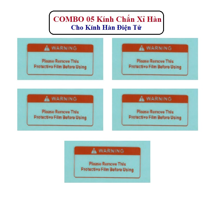 Combo 05 Tấm Kính Chắn Xỉ Hàn Cho Kính Hàn Điện Tử