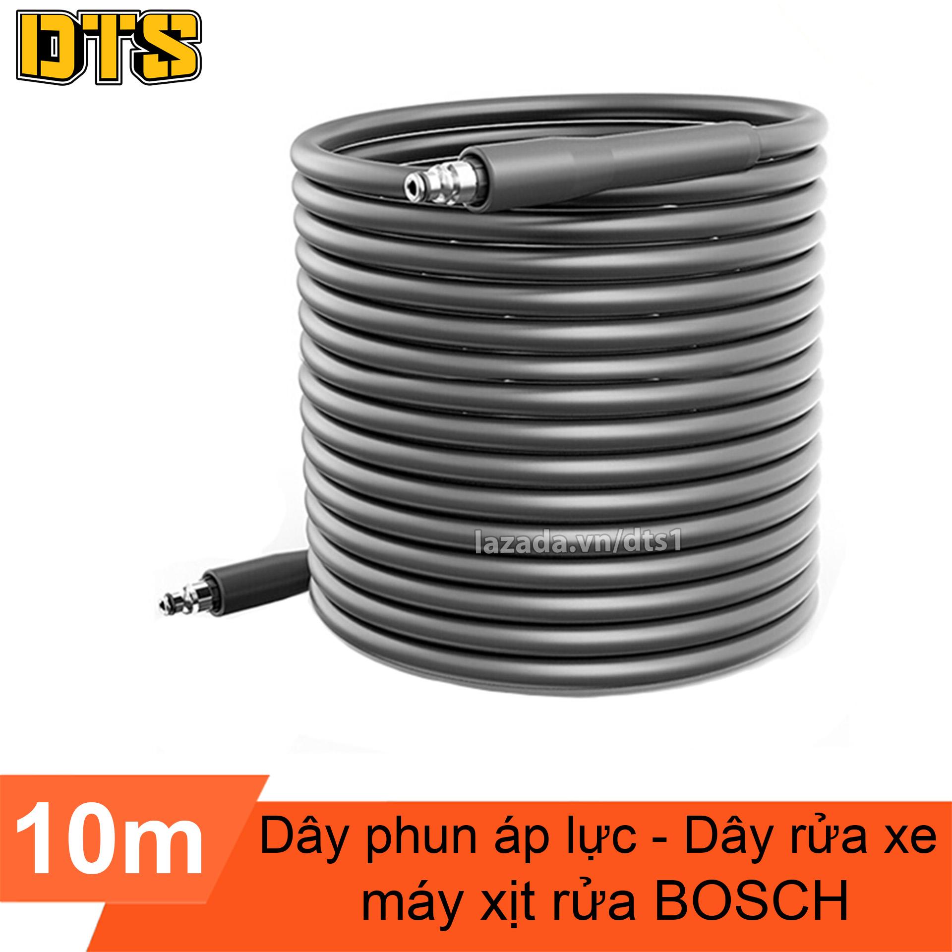 10m Dây phun áp lực cho máy phun xịt rửa Bosch - Ống dây áp lực cao máy rửa xe Bosch - Ống dây rửa xe thay thế cho máy rửa xe Bosch AQT, Bosch Aquatak