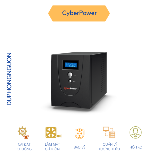 Bộ lưu điện CyberPower VALUE2200ELCD 2200VA/1320W - BH 24 Tháng