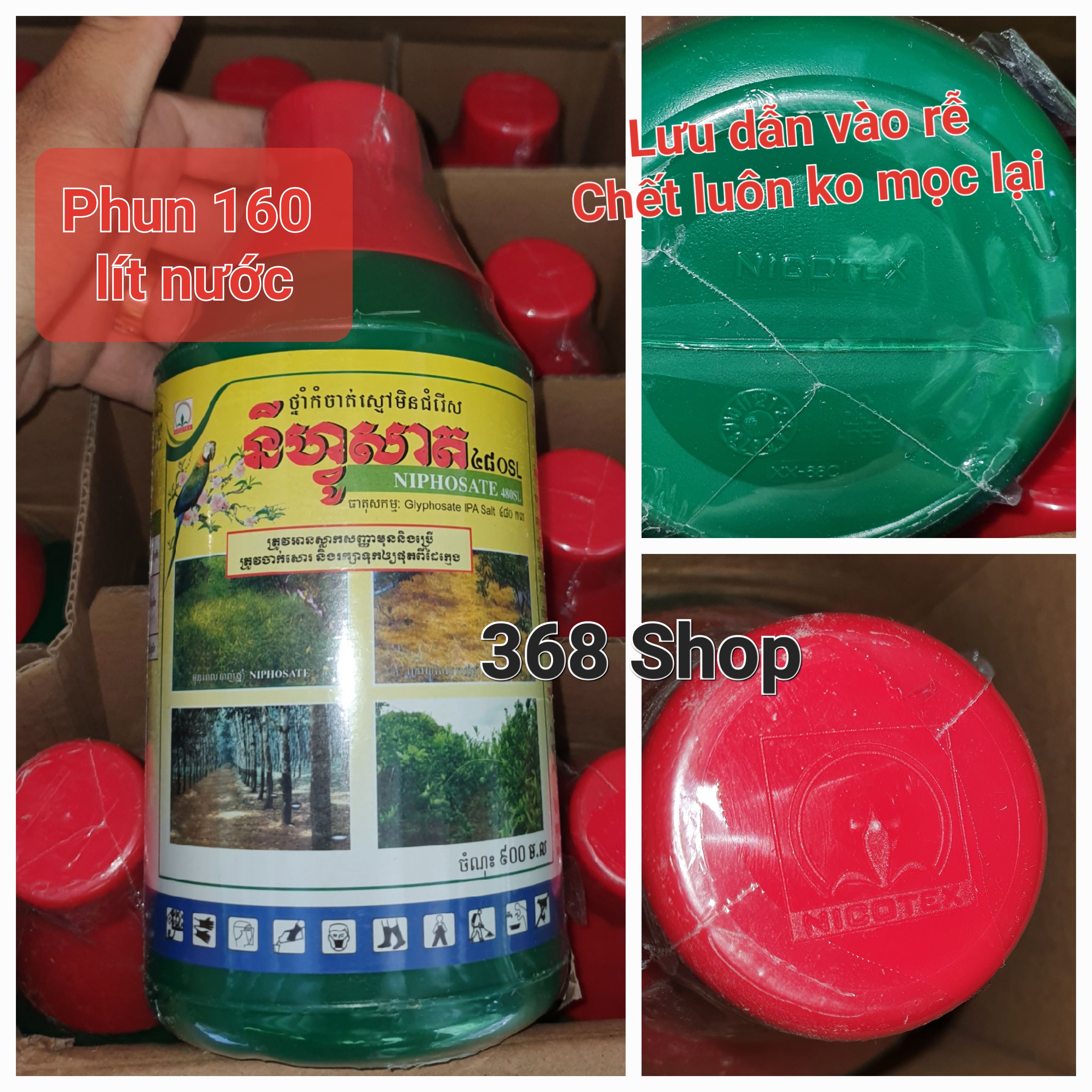 💎 Thuốc trừ cỏ LƯU DẪN NICOTEX 480SL - Nhập Cambodia (Chai 900ml)💖 HÀNG CŨ BAO CHẾT - Tương tự LYPHOXIM