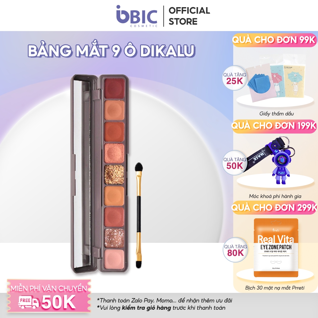 Phấn mắt trang điểm tone màu đa dạng kèm cọ dễ dàng kết hợp nhiều phong cách, bảng phấn mắt 9 ô chính hãng nội địa Trung giúp nàng có đôi mắt thu hút xinh đẹpPM-11t