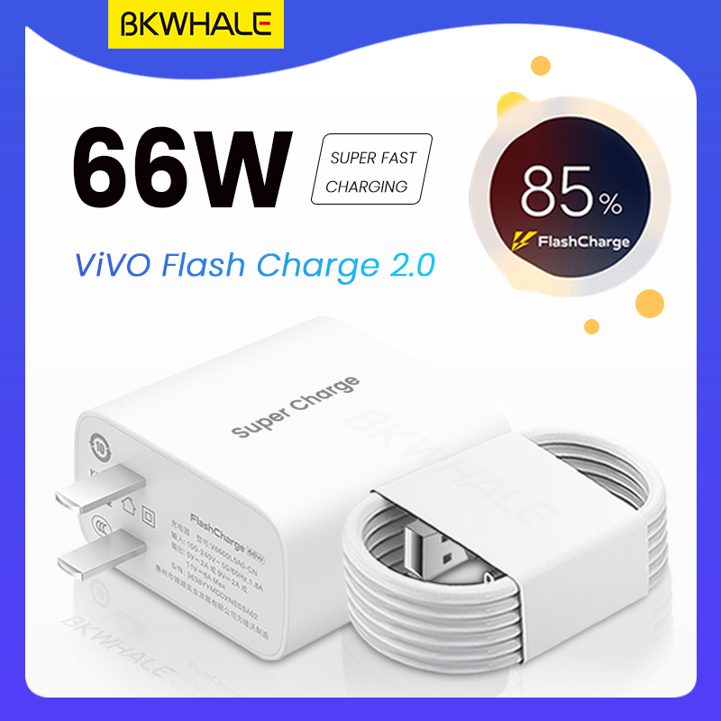 BKWHALE 66W Flash Charger 2.0 Sạc nhanh Type C Cáp dữ liệu sạc nhanh cho ViVO iQOO