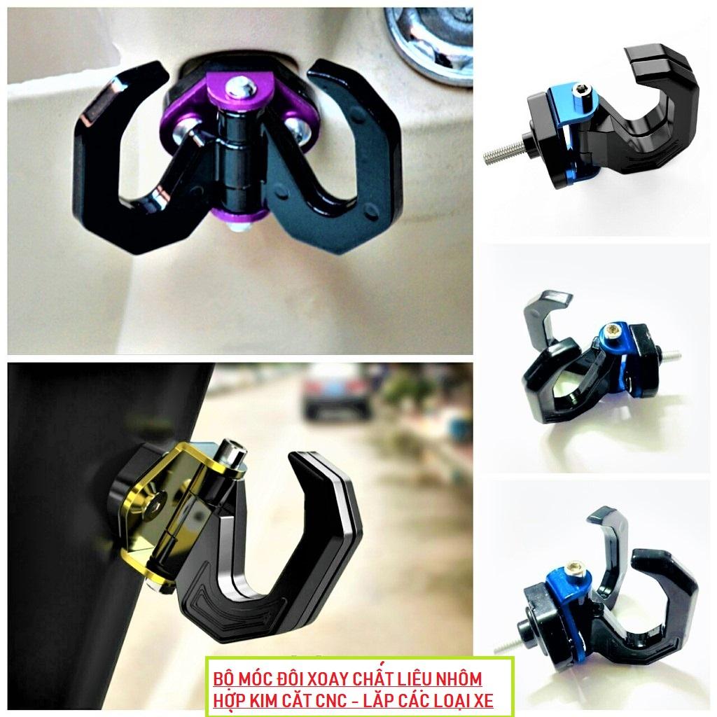 Móc treo đồ xe máy mẫu mới 2 móc xoay180 lắp các loại xe , móc xe máy siêu đẹp , móc kiểu độ trang trí các loại xe cực chất
