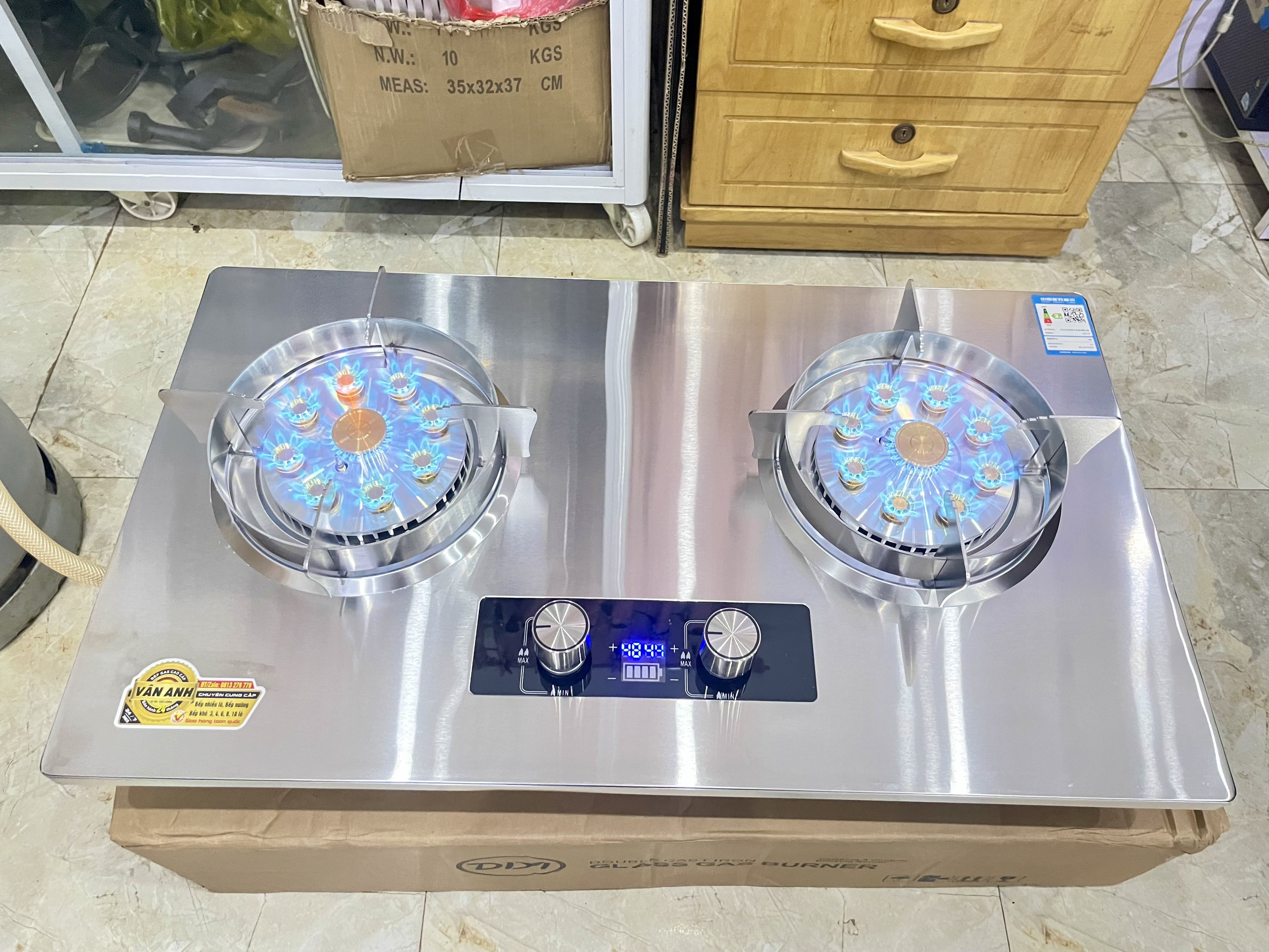 Bếp gas âm inox hẹn giờ ngát gas tự đông gz499 haqtaytay