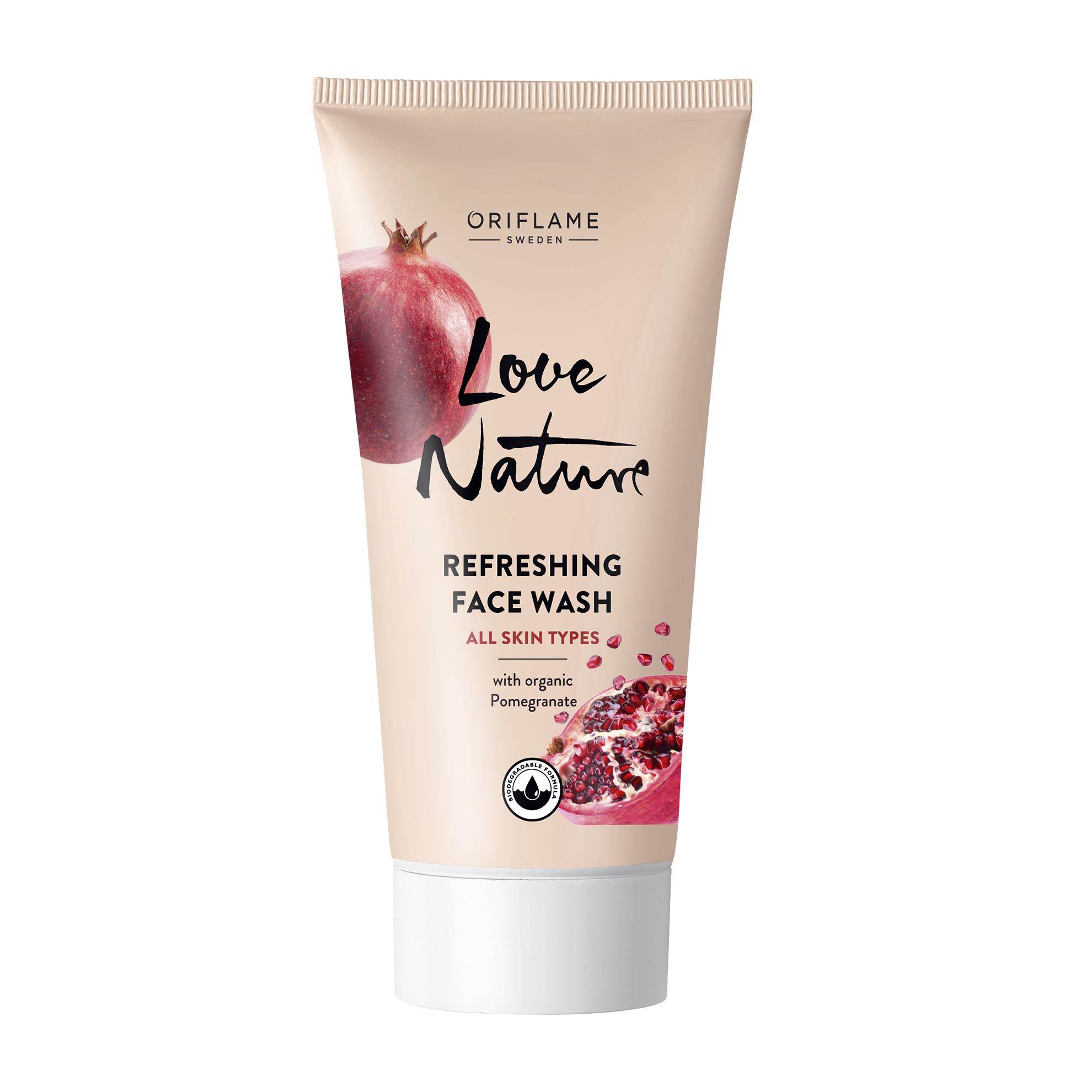 Sữa rửa mặt - love nature refreshing face wash with organic pomegranate