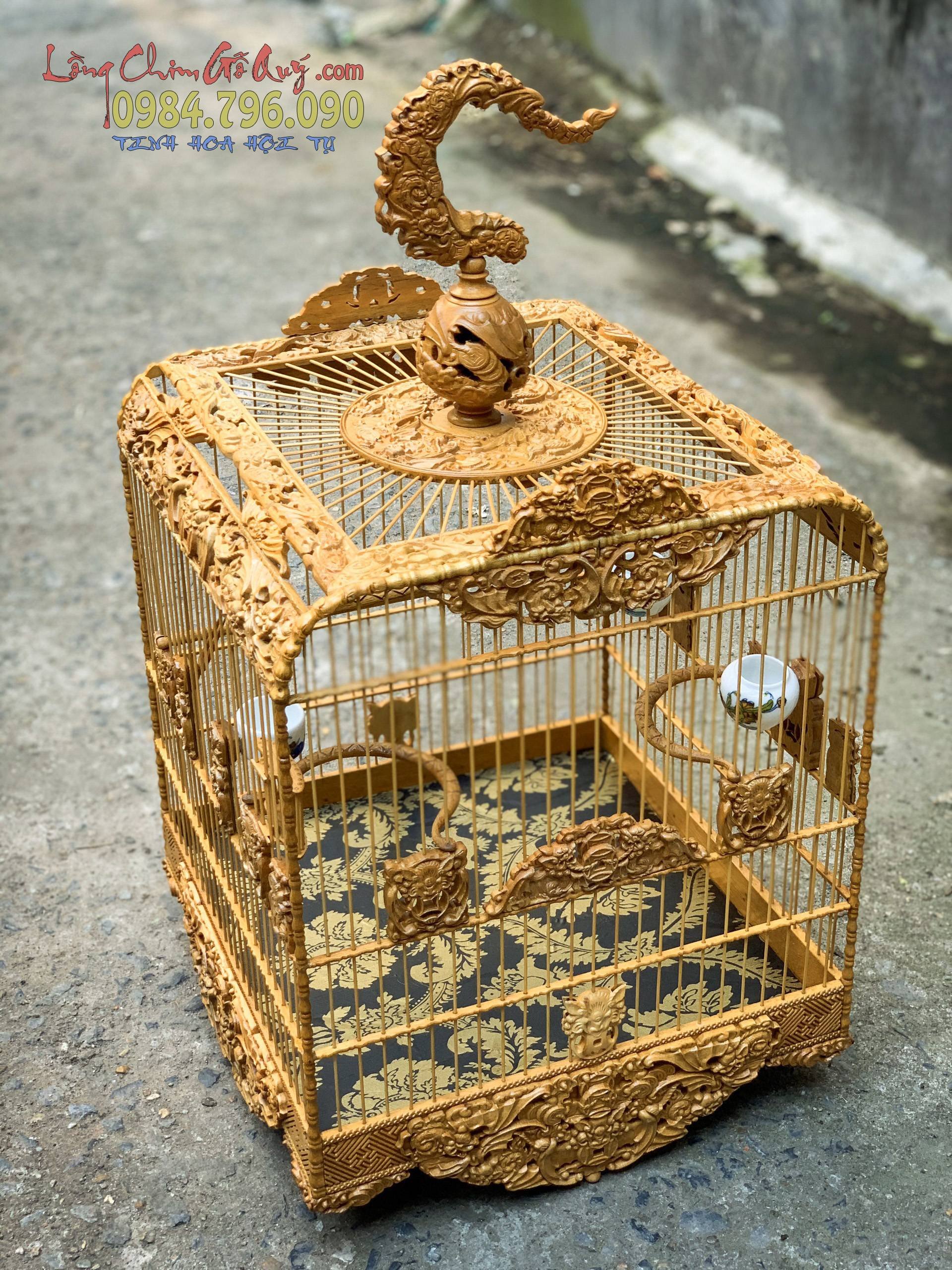 Lồng chim chào mào tích phom đấu kiểu mới tích Ngũ Phúc