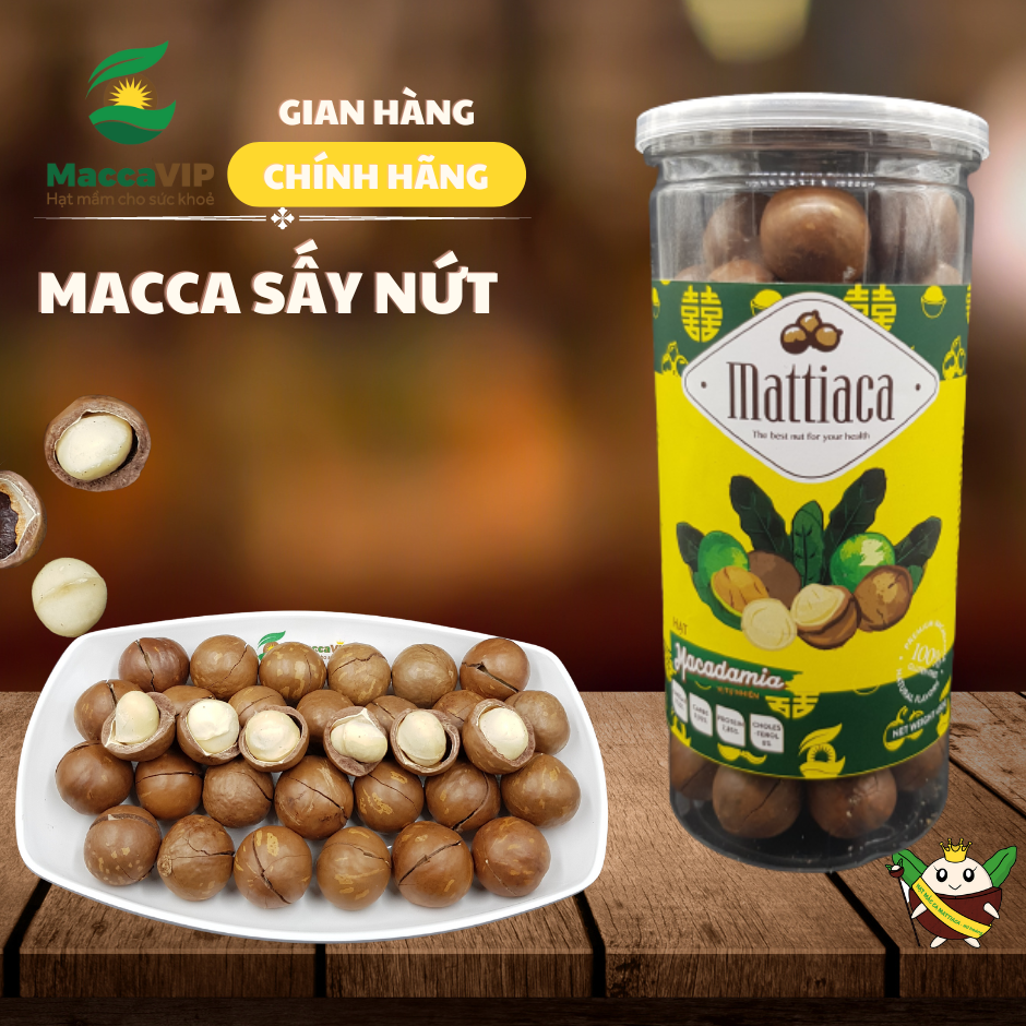 Lon 500g hạt mắc ca đăk lăk - maccavip