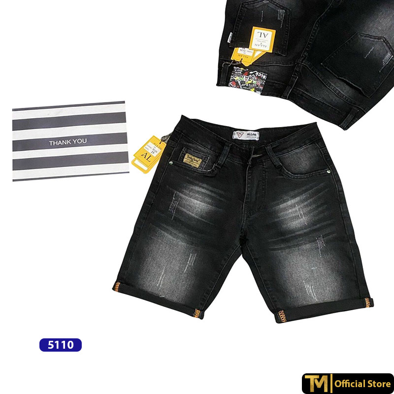 [HCM]Quần short jean nam Trơn TM vải Jean co giãn mềm mịn MS5110 - TMSTORE