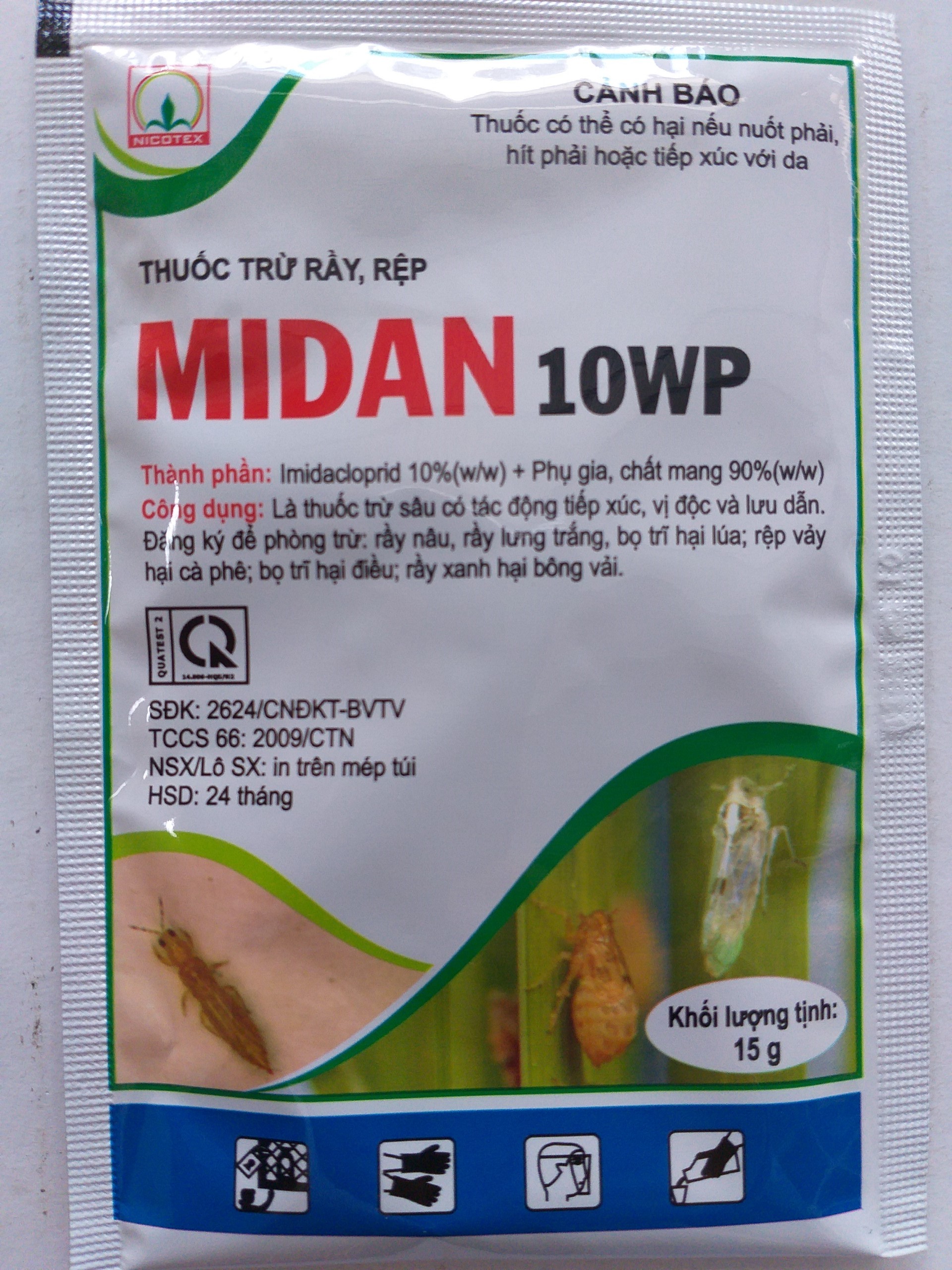Thuốc trừ sâu rầy, rệp - midan 10wp - 15gr - midan15gr