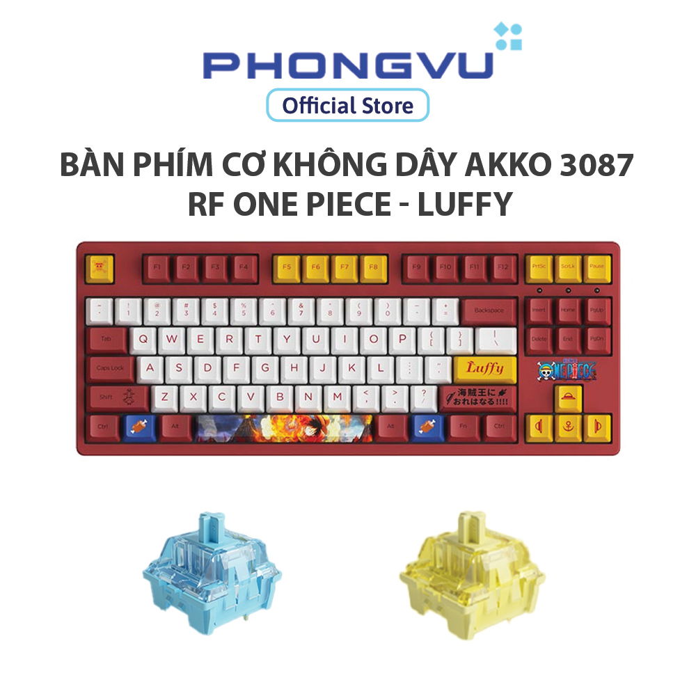 Bàn phím cơ không dây AKKO 3087 RF One Piece - Luffy - Bảo hành 12 tháng