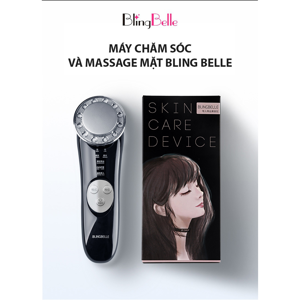 Máy điện di tinh chất phiên bản 2020 blingbelle, chăm sóc da, massage mặt ion , máy tẩy trang, làm sạch, đẩy dưỡng chất máy mát xa làm săn chắc da ckeyin, máy chăm sóc da mặt với 4 chế độ làm sạch sâu, giảm thiểu lỗ chân lông, làm trắng, thúc đẩy hấp thụ